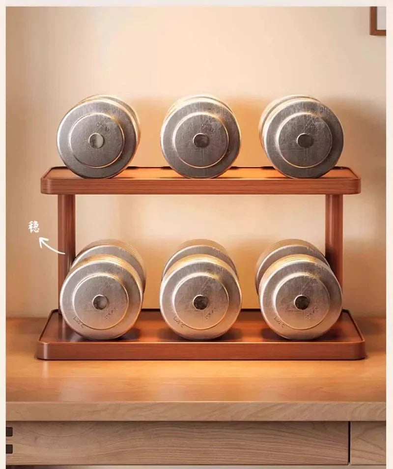 2-Tier Wooden Countertop Storage Shelf Multilayer Desktop