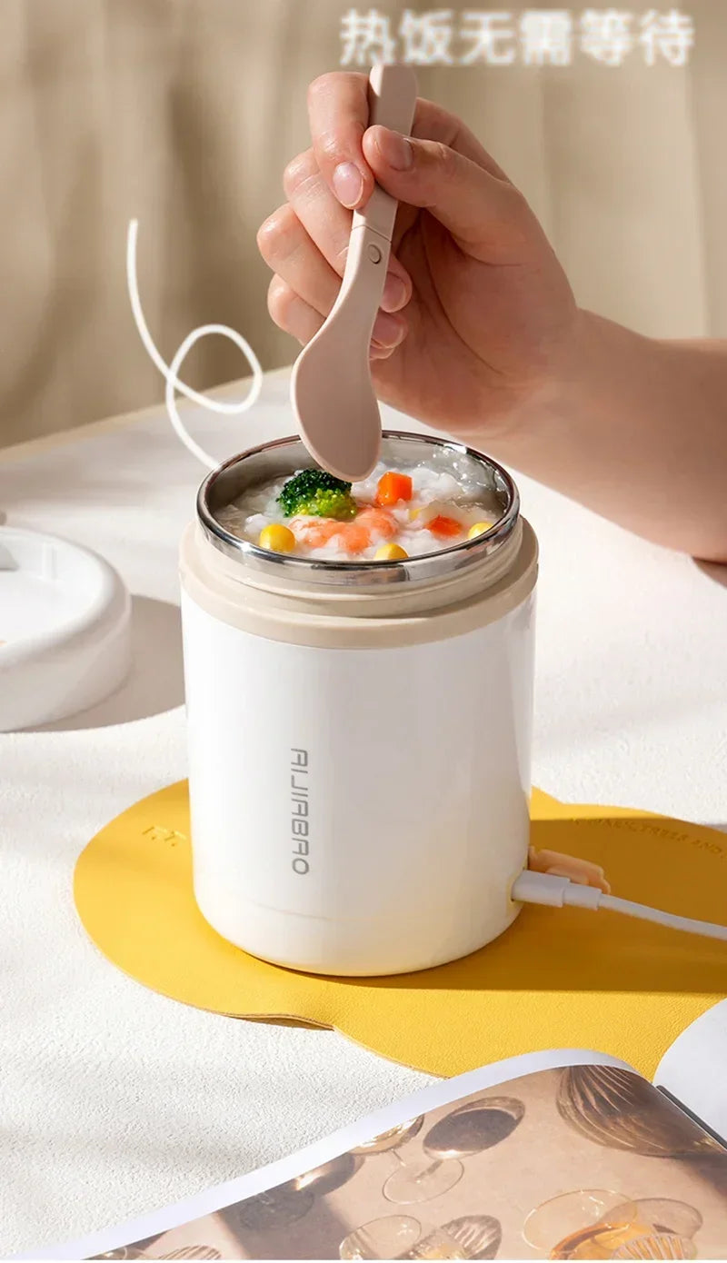 Plug-In Heated Lunch Box Constant Temperature Breakfast Cup