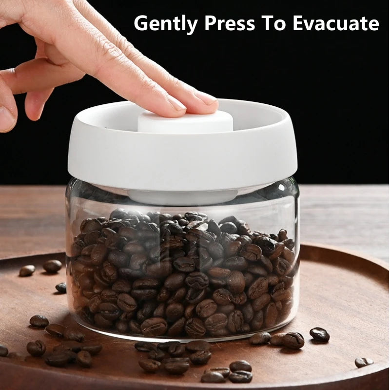 Coffee Beans Vacuum Sealed Tank Glass Sealed Jar