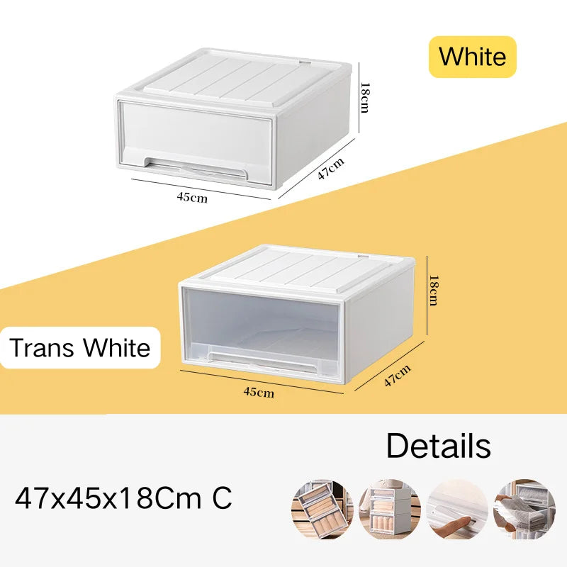 Stacking Storage Drawer Boxes Large Capacity Wardrobe Drawer