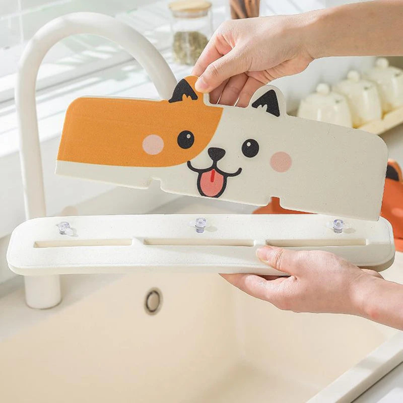 1pcs Silicone Sink Water Splash Guard Washing Basin