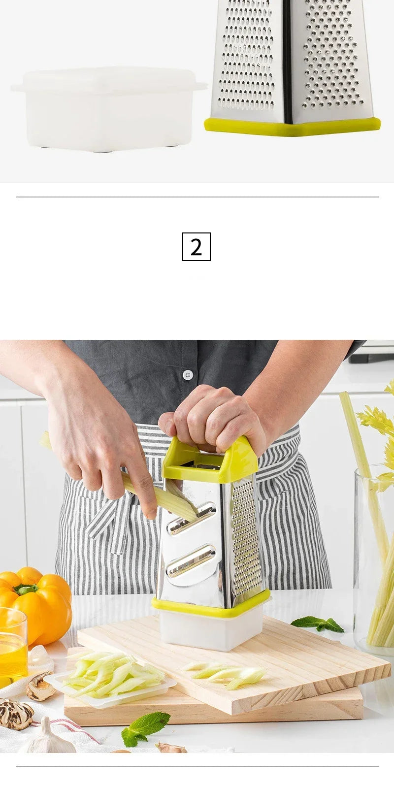 Multipurpose Grater Vegetable Slicer Four-Side Box Grater
