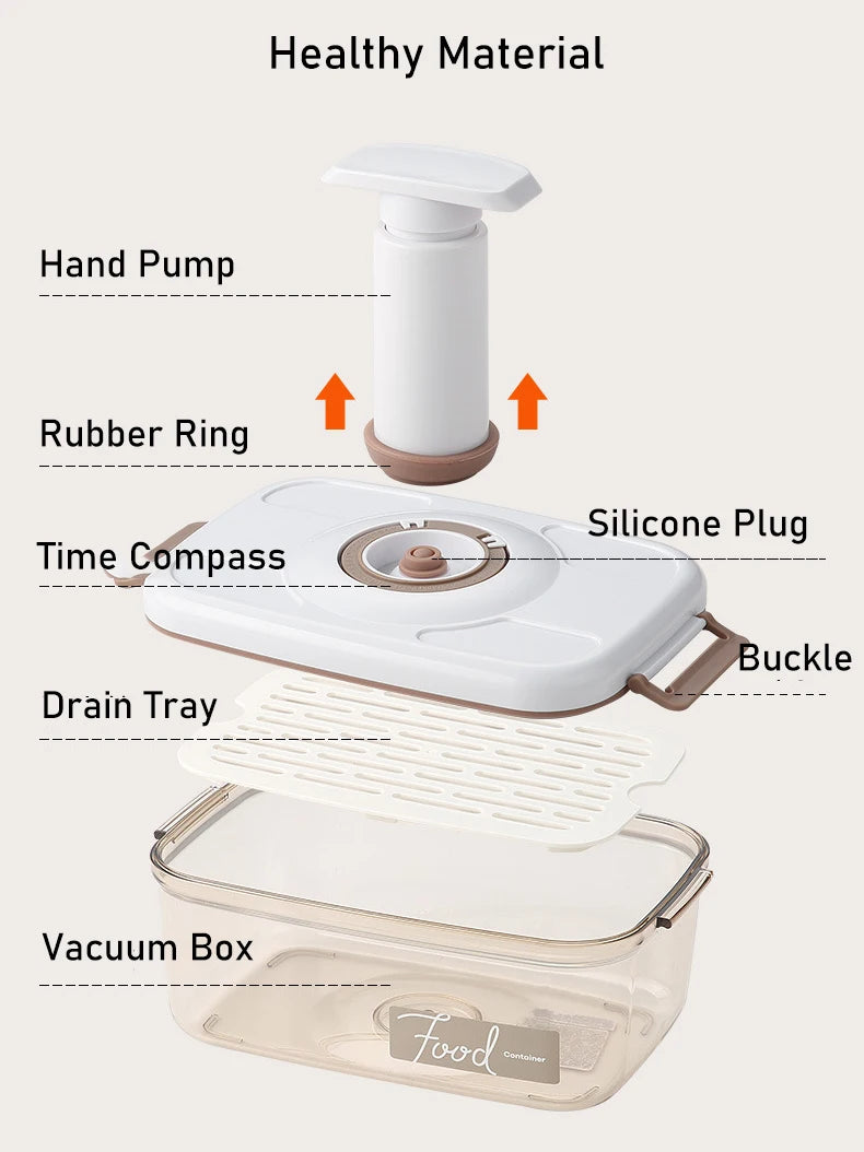 Vacuum Food Storage Box Fresh-Keeping Canister Sealed Storage