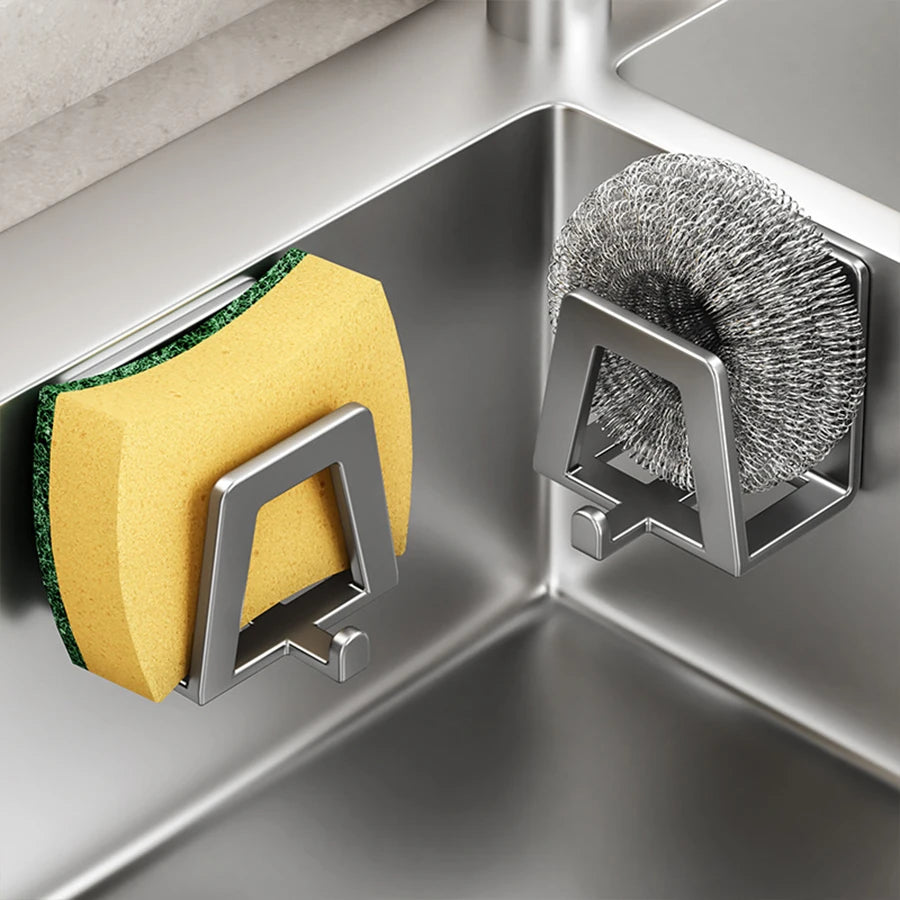 Sink Sponge Rack Drain Storage Holder Self Adhesive