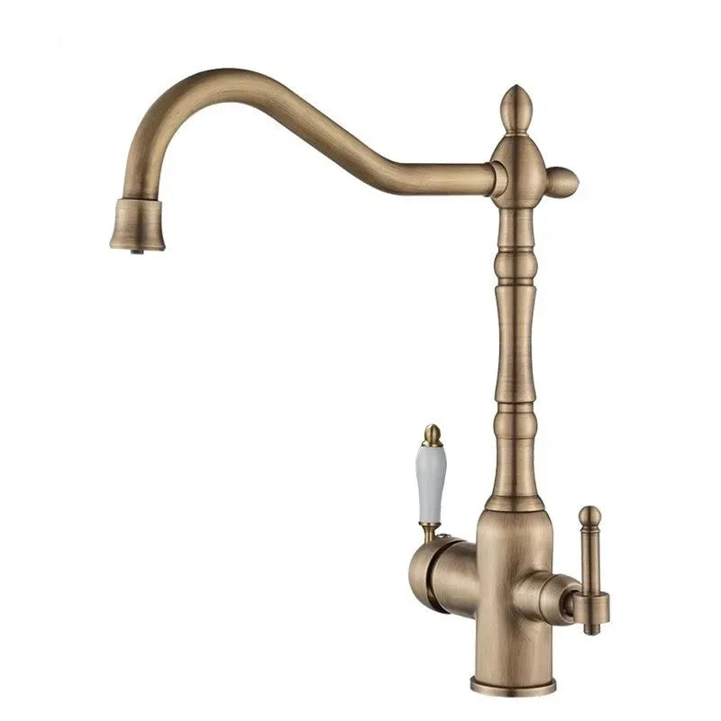 Antique Waterfilter Tap Faucet Gold Mixer Drinking Purify