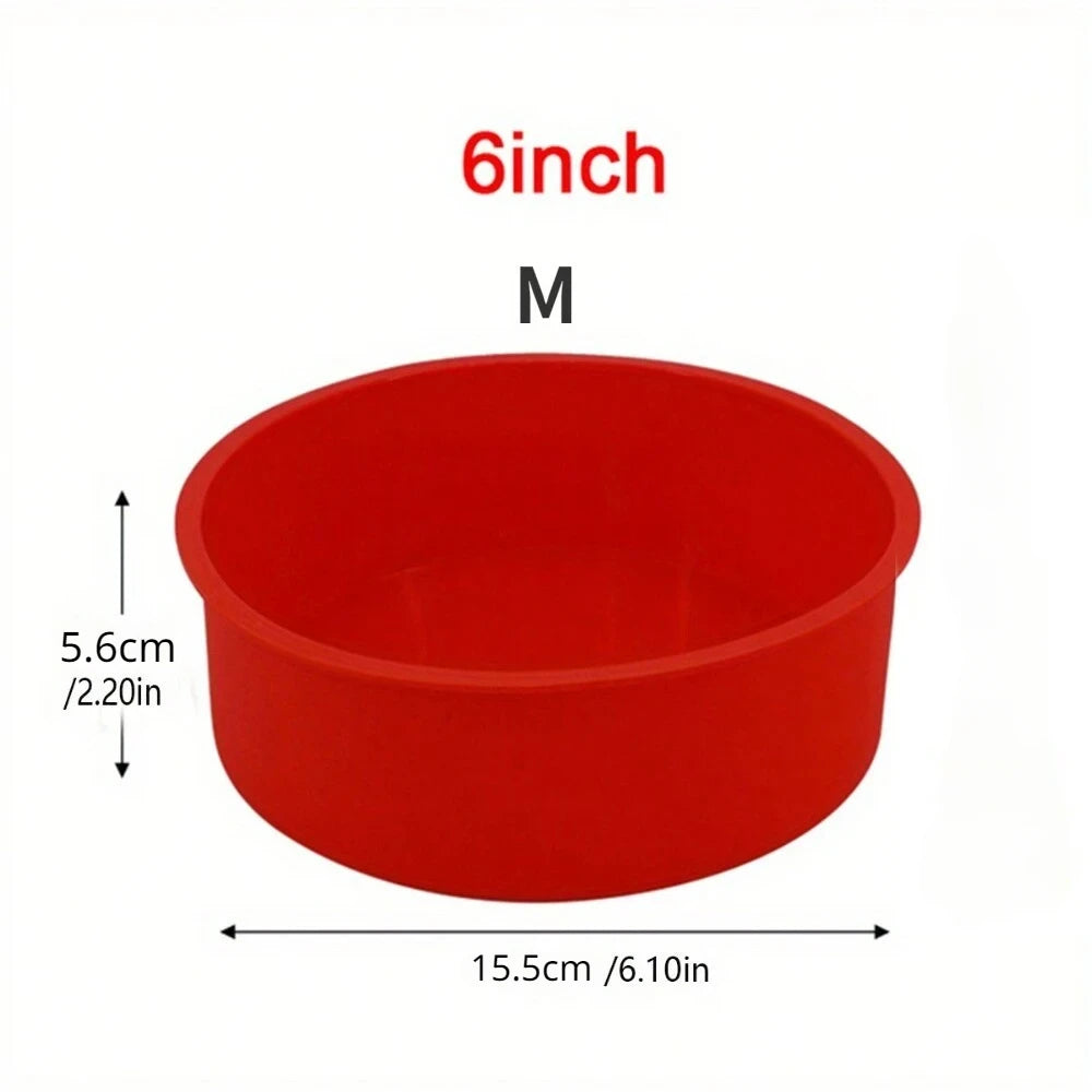 Silicone Heart Shaped Cake Pans Nonstick Reusable Round