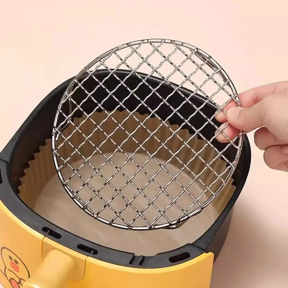 Round Air Fryer Rack Stackable Stainless Steel Grid