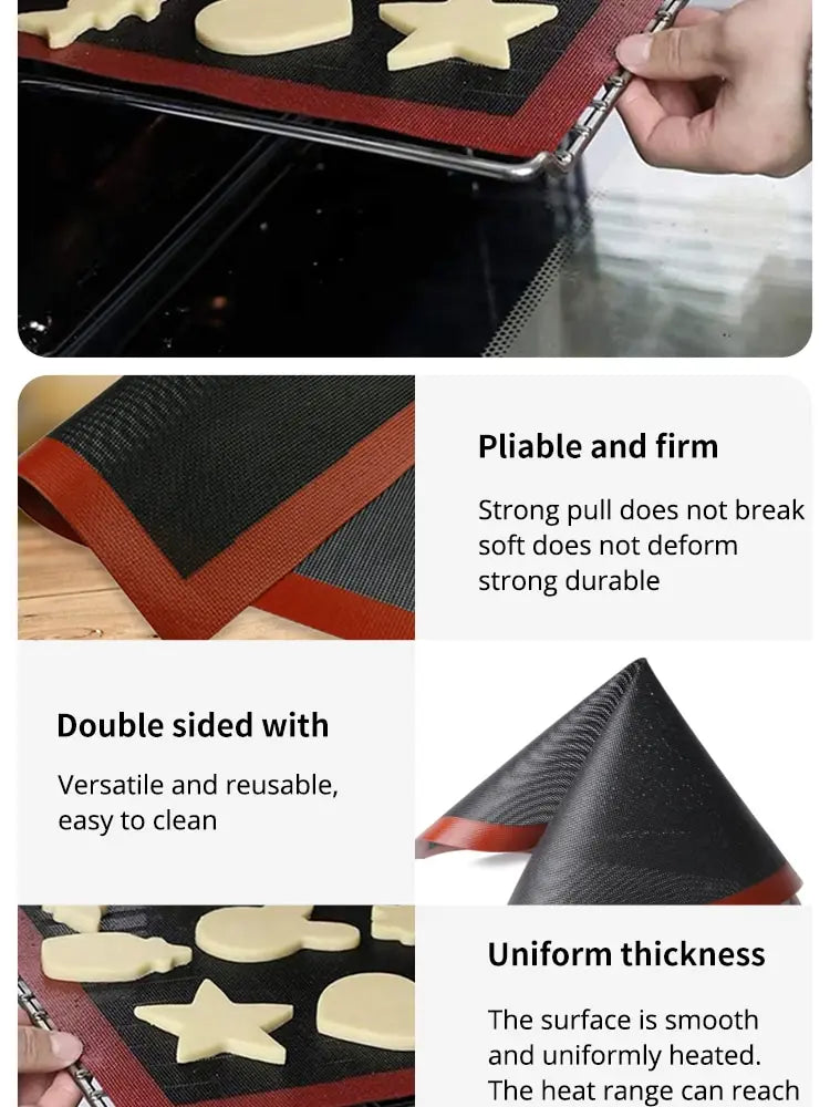 Silicone Grill Mat 30x40cm Baking Tray Breathable Bbq