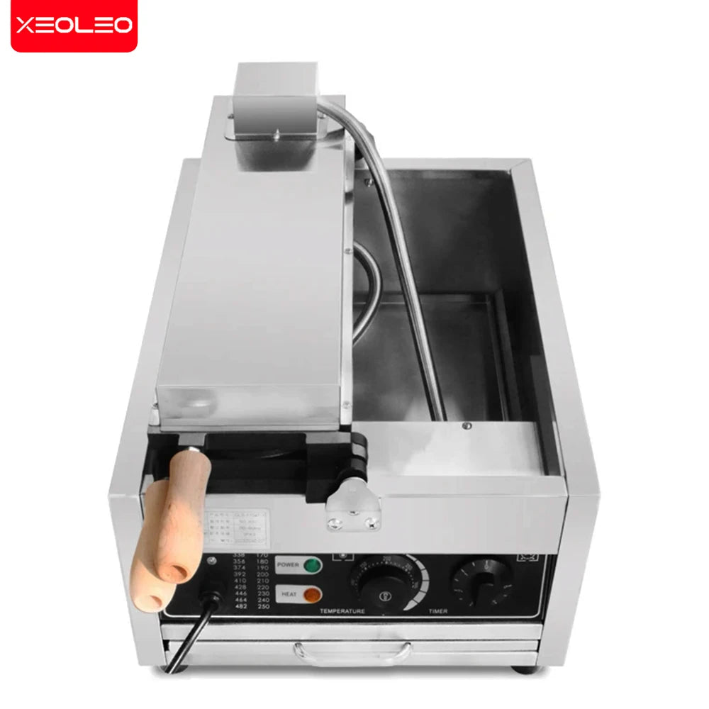 Xeoleo Commerical 4pcs Korean Coin Waffle Maker 3000w