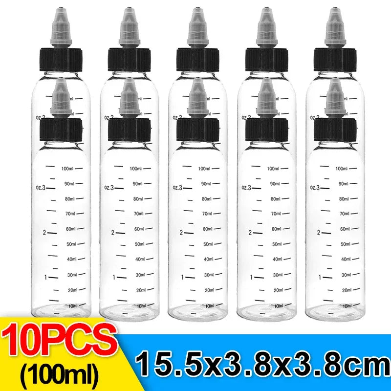10/1pcs Plastic Squeeze Bottle Reusable Sauce Oil Dispenser