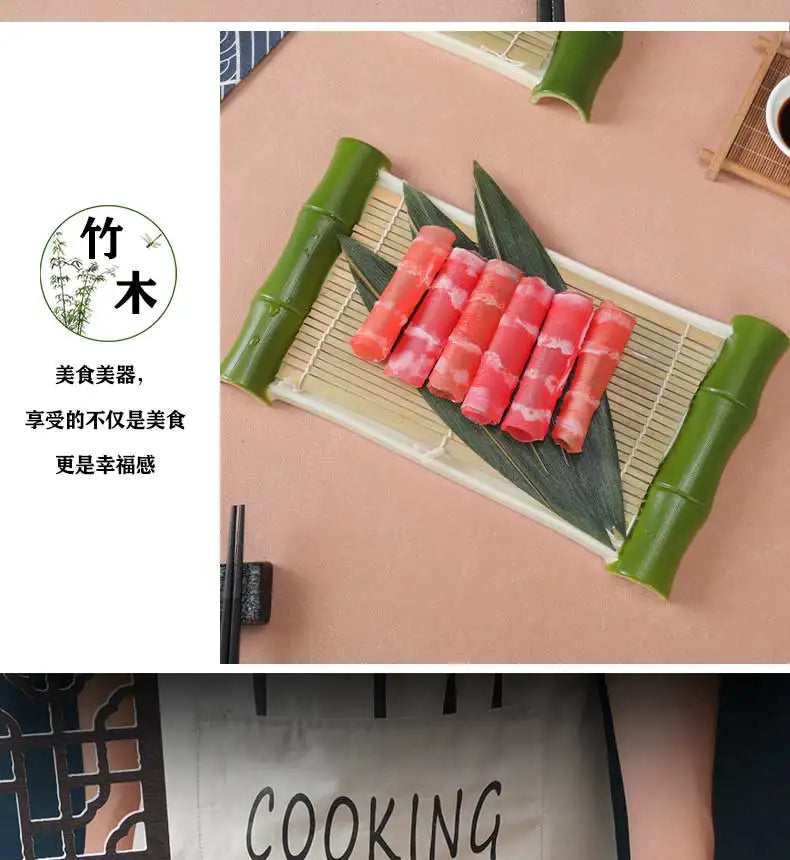 Japanese Dish Pot Dish Creative Tableware Bamboo Curtain