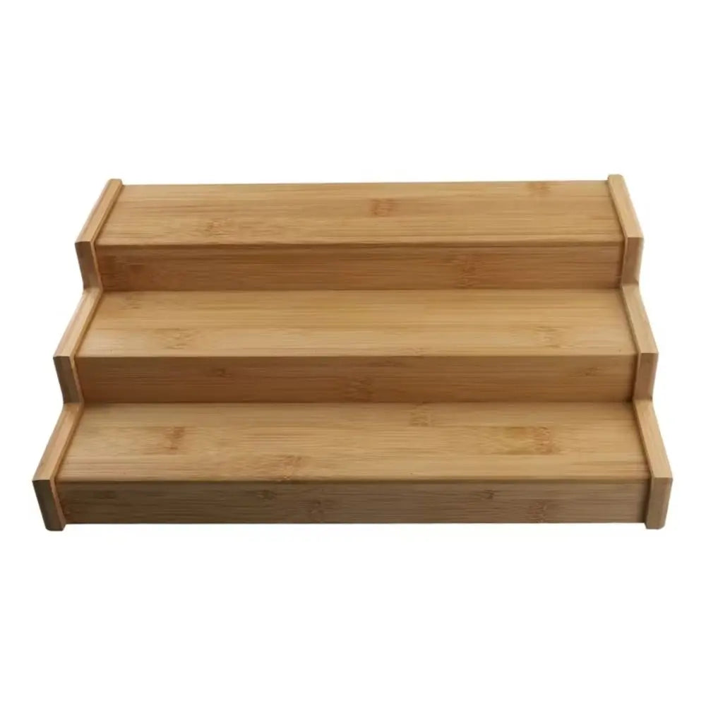 Solid Wooden 3-Tier Spice Rack Space-Saving Multi-Tier Spice