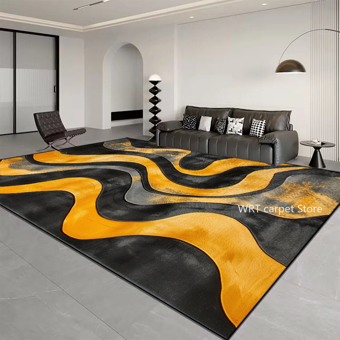 Nordic Light Luxury Stripes Carpet Living Room Decor