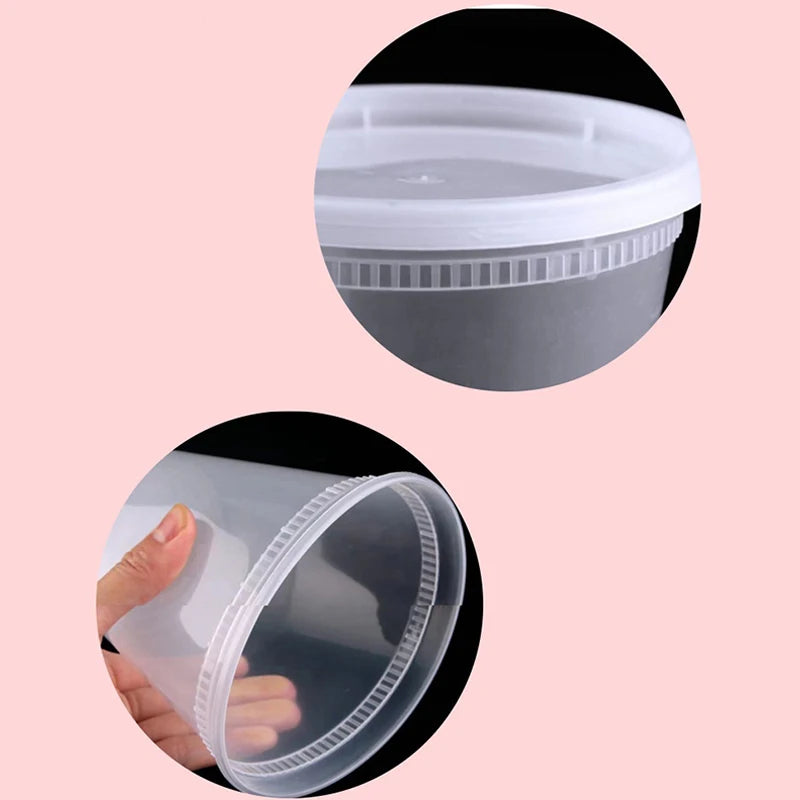10pcs Clear Food-Grade Bpa-Free Storage Container Lid Microwave