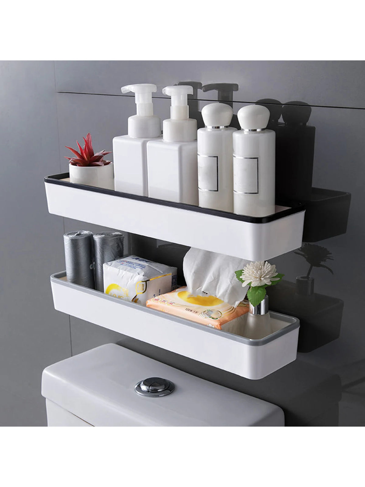 1pc Toilet Bathroom Storage Cabinet Rack Wall Hanging