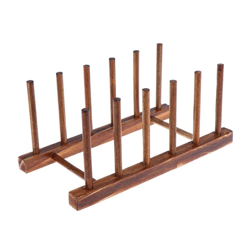 Wooden Dish Drainer Rack Plate Dish Drying Rack