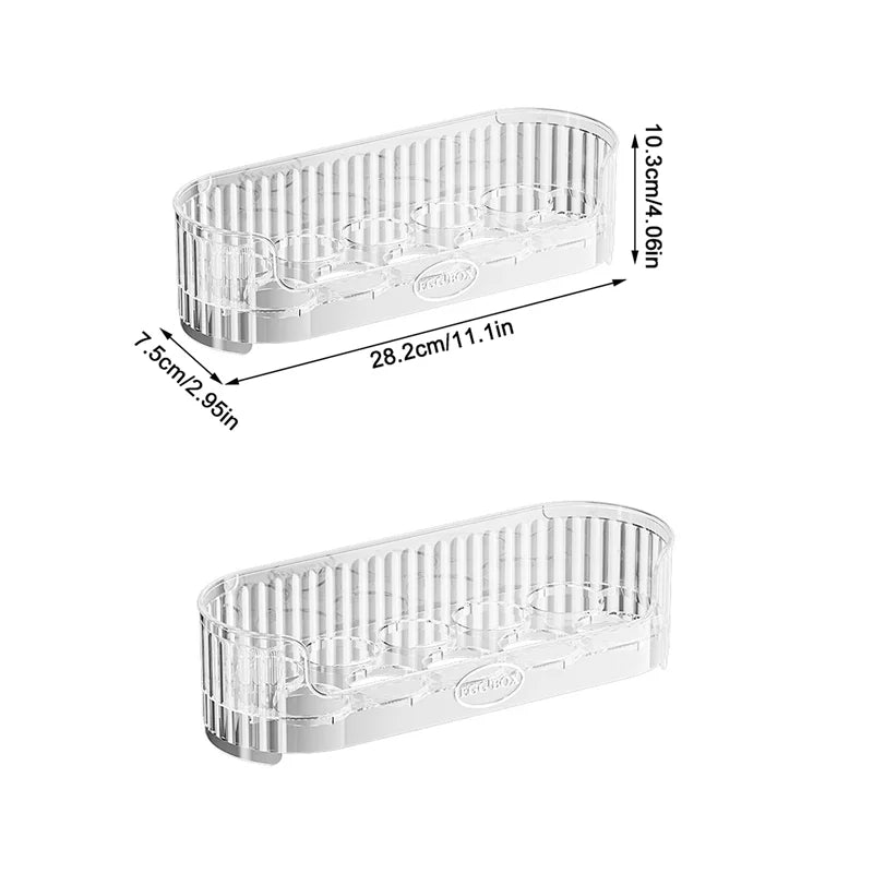 2-Layer Stackable Refrigerator Egg Organizer Clear Plastic Egg