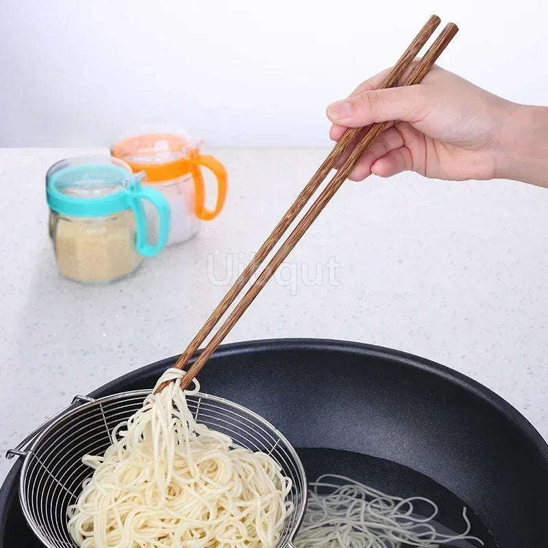 Long Chopsticks Noodles Fried Pot Chinese Style Wooden