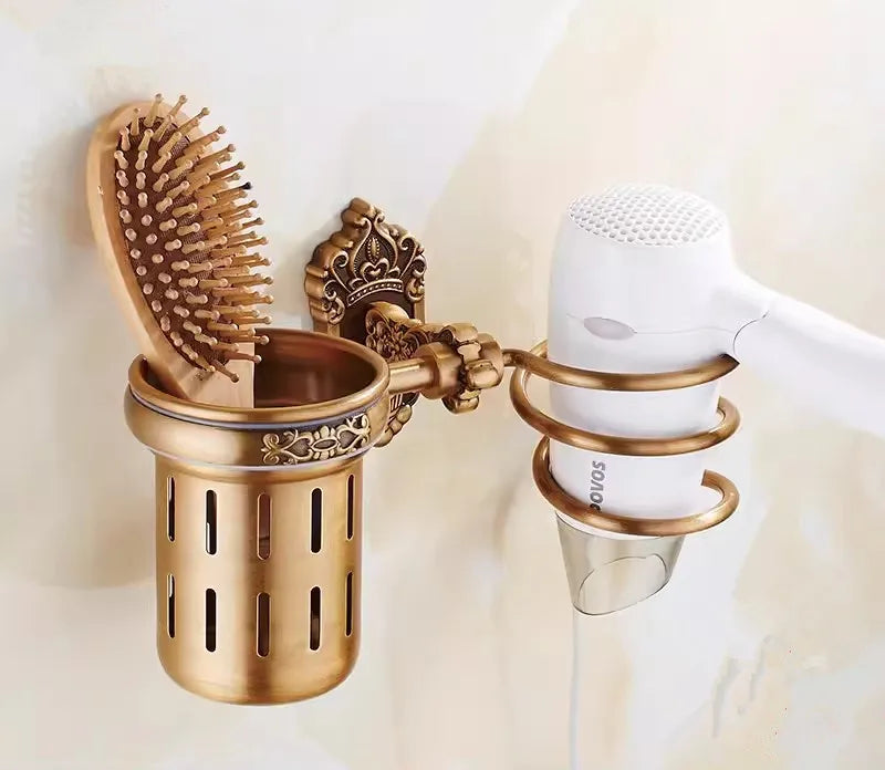 Antique Bronze Carved Bathroom Aluminum Bath Hardware Bathroom