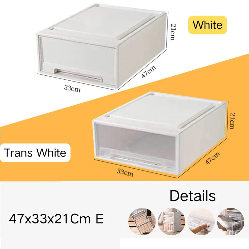 Stacking Storage Drawer Boxes Large Capacity Wardrobe Drawer