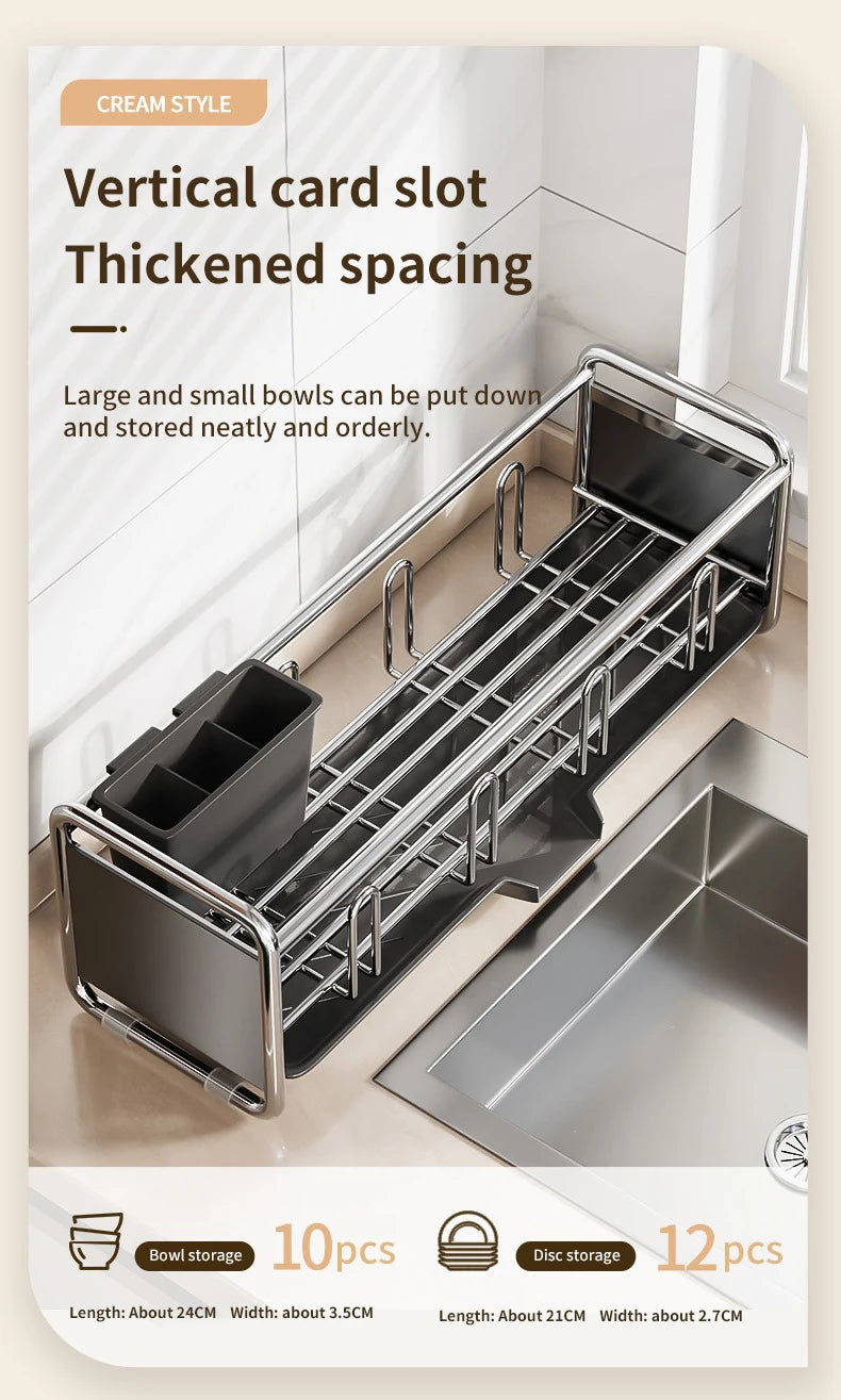Dish Drying Rack Bowl Drainer Over Sink Drainer