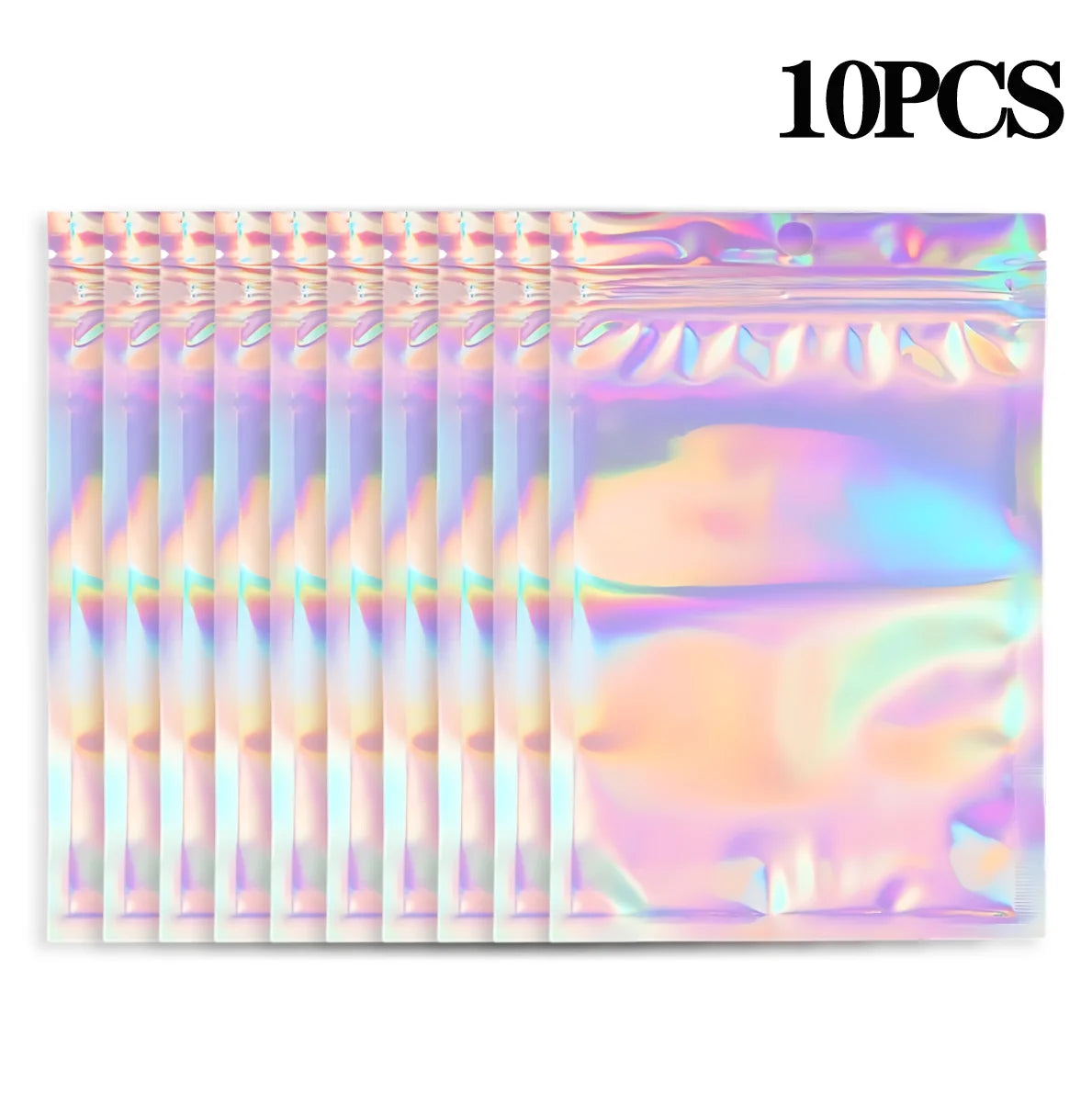 500pcs Laser Ziplock Bag Necklace Earrings Jewelry Gift