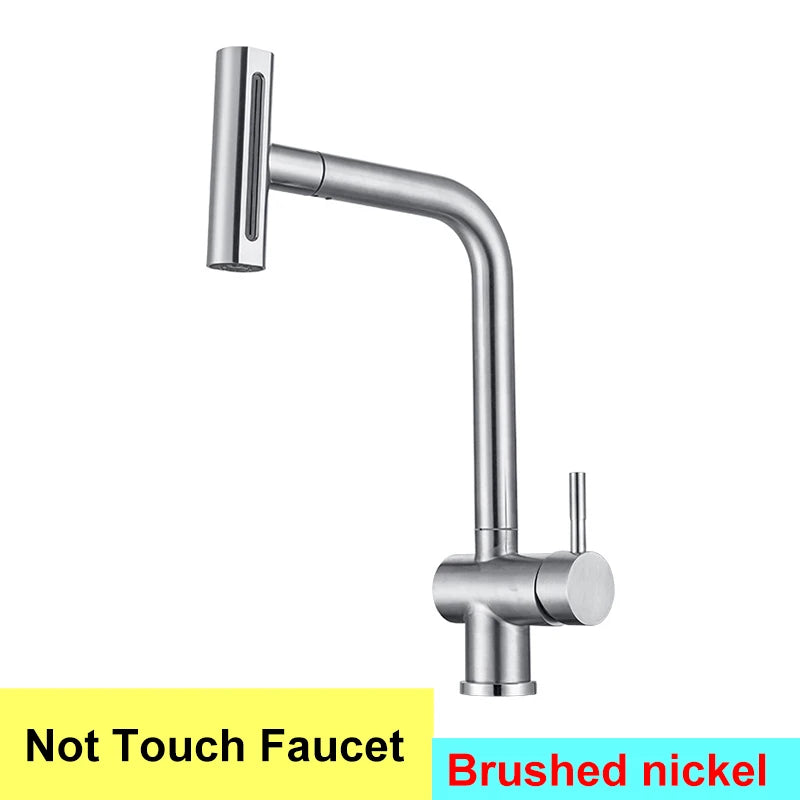 Handfree Grey Touch On Faucet Stainless Steel Cold