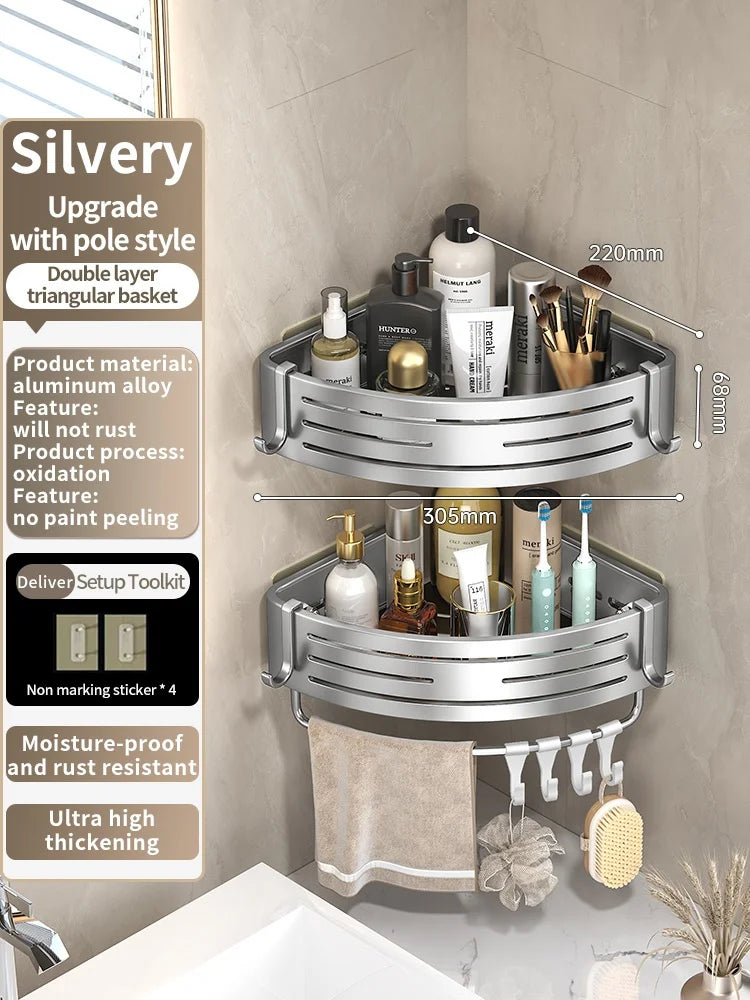 No Need To Drill Wall Installation Aluminum Bathroom