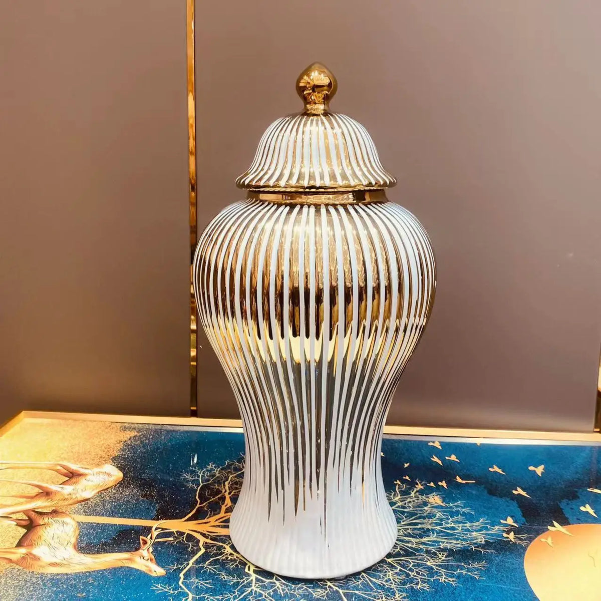 Vase Ceramic Luxury Electroplated General Jar European Ceramic