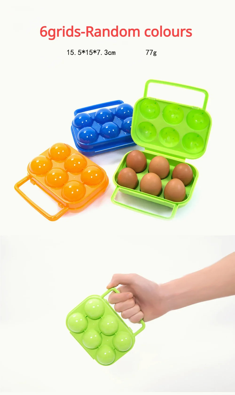 2/4/6/12 Grid Egg Storage Box Egg Holder Container