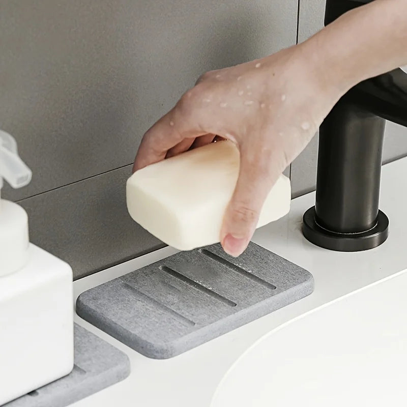 Diatom Mud Soap Dish Bathroom Countertop Absorbent Mat