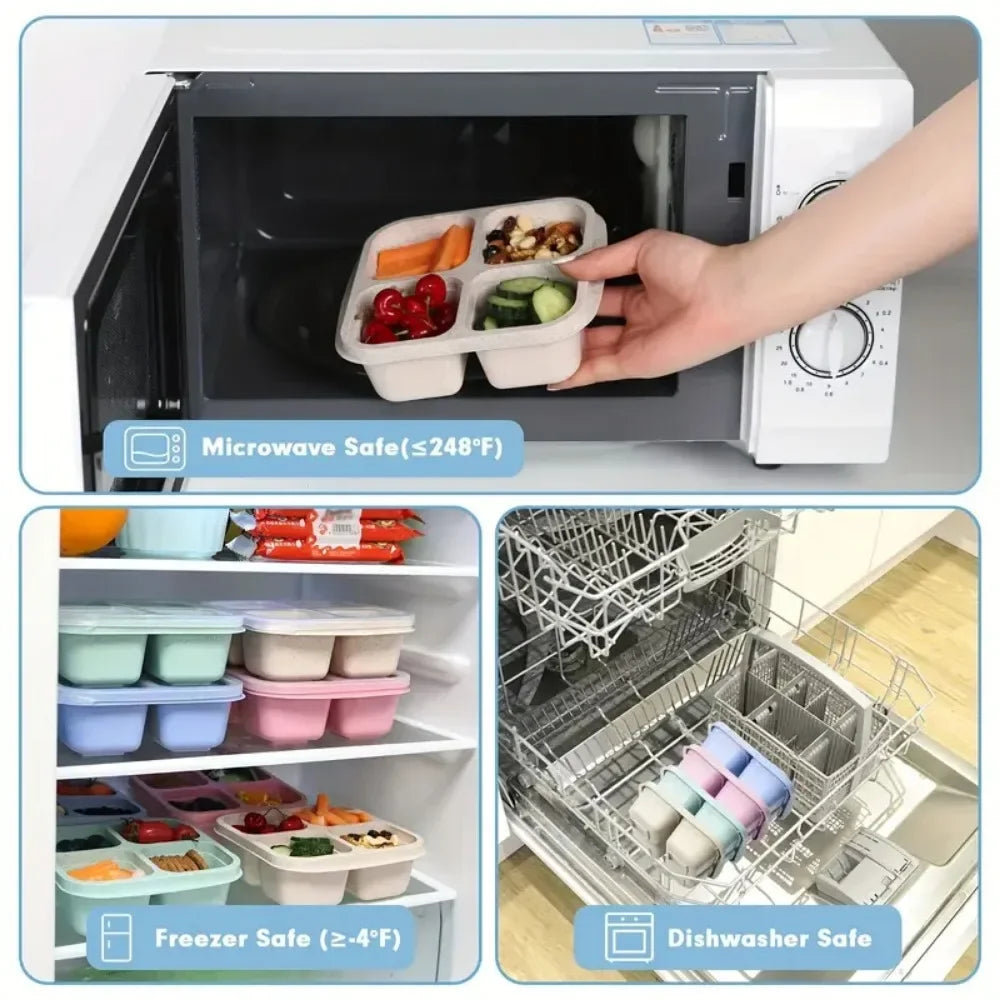 Grid Snack Containers Reusable Meal Prep Lunch Containers