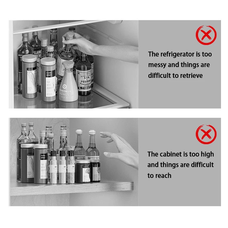 Rotating Spice Rack Kitchens Multi-Functional Storage Tray
