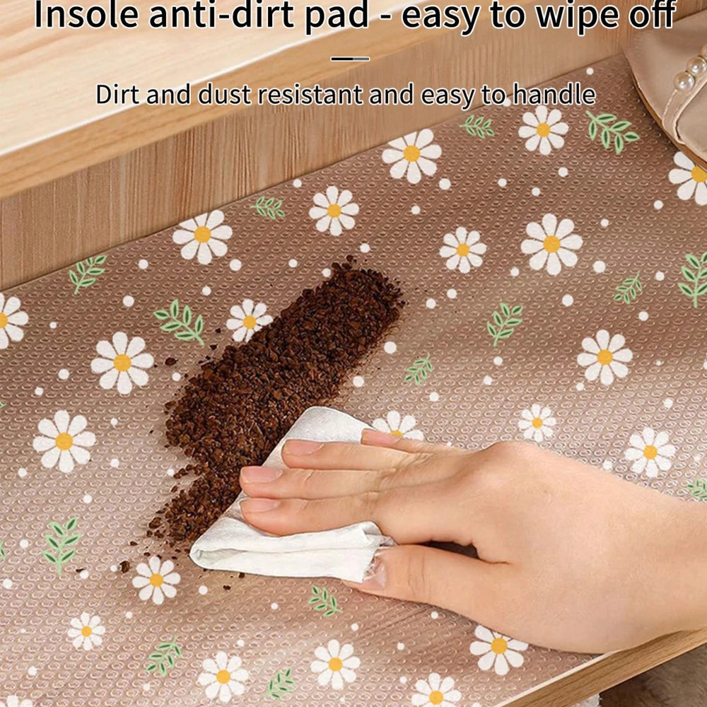 Daisy Flower Cabinet Mat Reusable Drawer Mat Dining