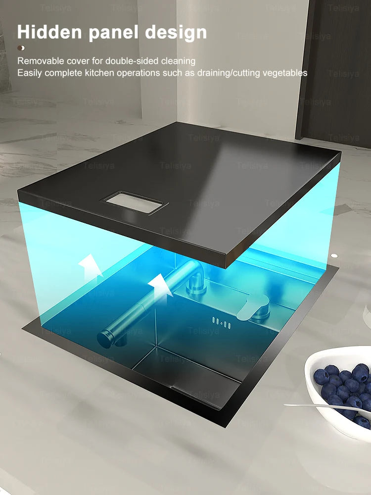 Hidden Bar Apartment Stainless Steel Sink Hand Wash