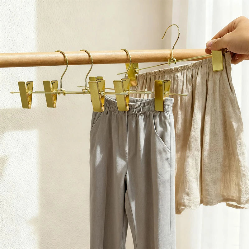 10-20pcs Metal Clothes Drying Rack Premium Shiny Gold