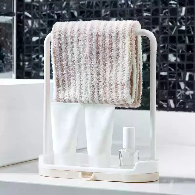 Dishcloth Drainer Rack Towel Rack Dishcloth Holder Countertop