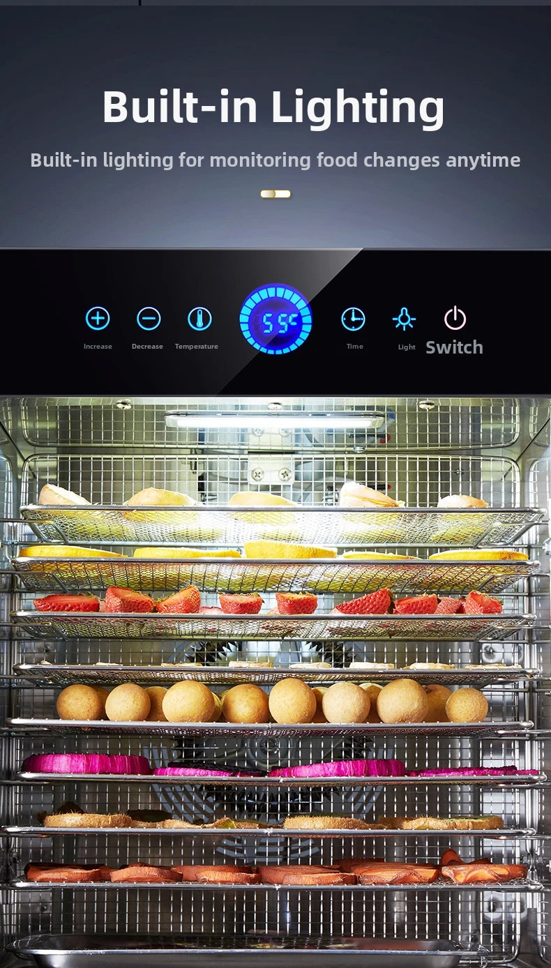 8-Tier Stainless Steel Food Dehydrator Commercial Power Digital