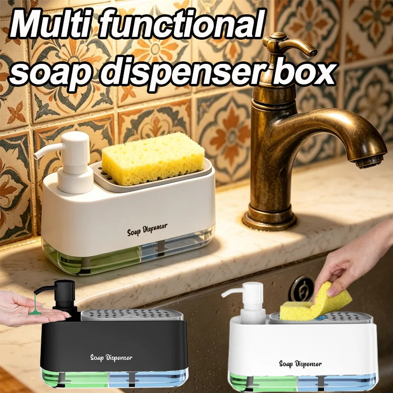 Space Saving Dual Pump Soap Dispenser In1 Organizer