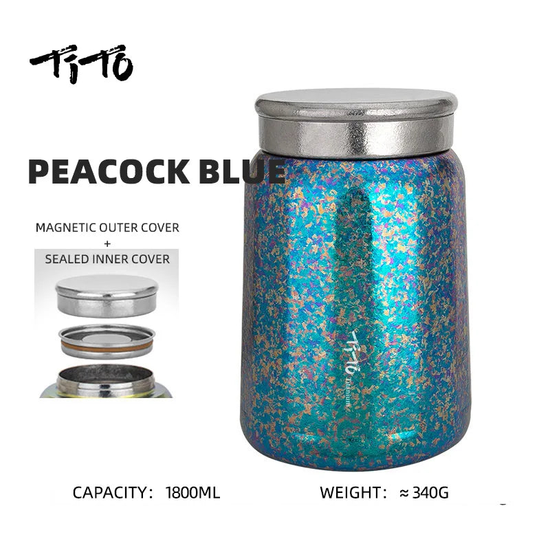 Tito Titanium Pure Titanium Tea Jar Large Storage