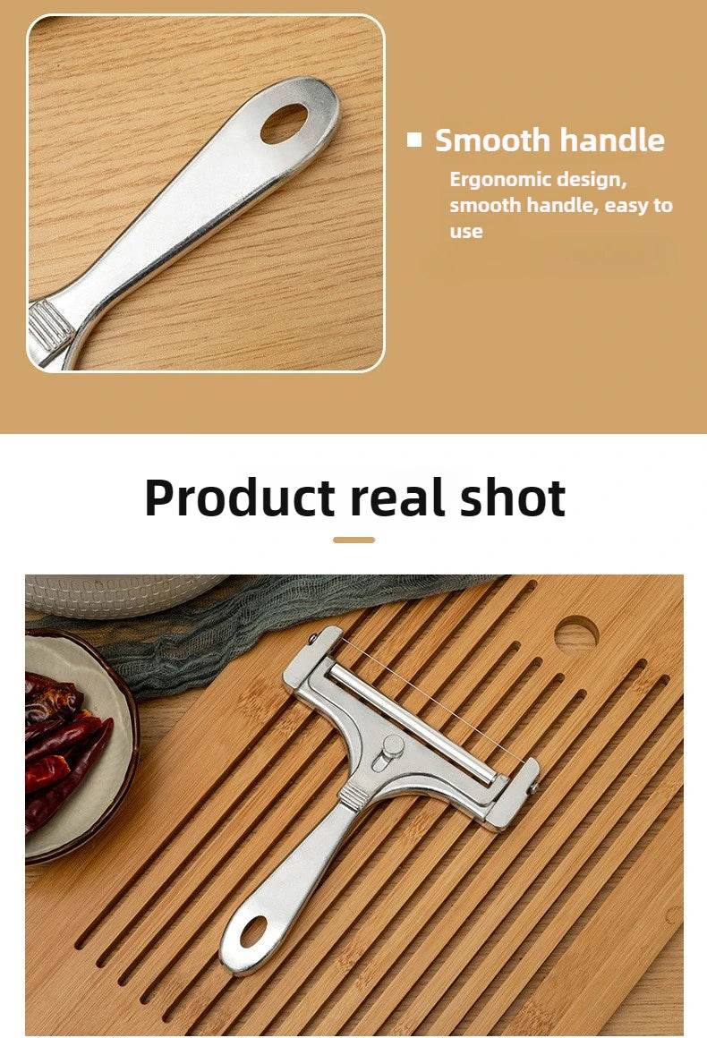 Adjustable Stainless Steel Cheese Slicer Grater Knife Slicing