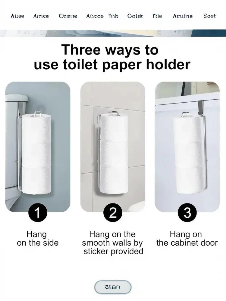1/2/3pcs Wall Mounted Bathroom Organizer No Drill Paper