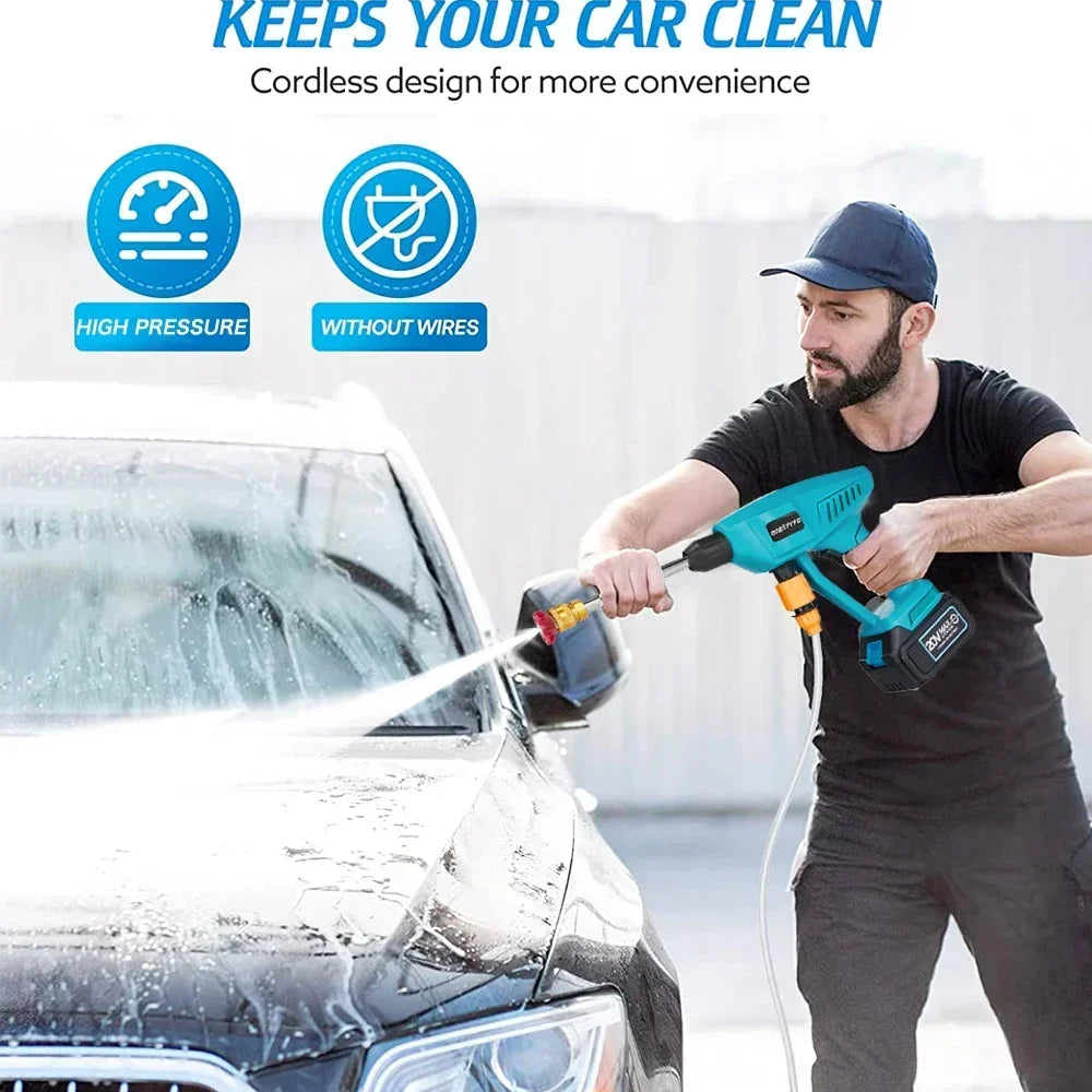 30bar Cordless High Pressure Cleaner Washer Spray Water