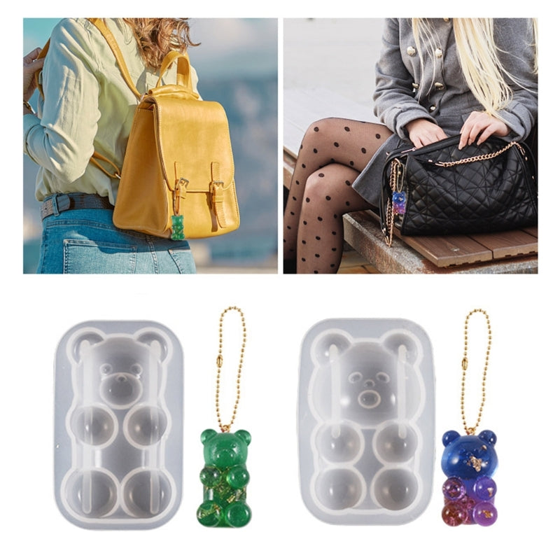 E0bf Diy Semi Three-Dimensional Bear Silicone Mold Epoxy