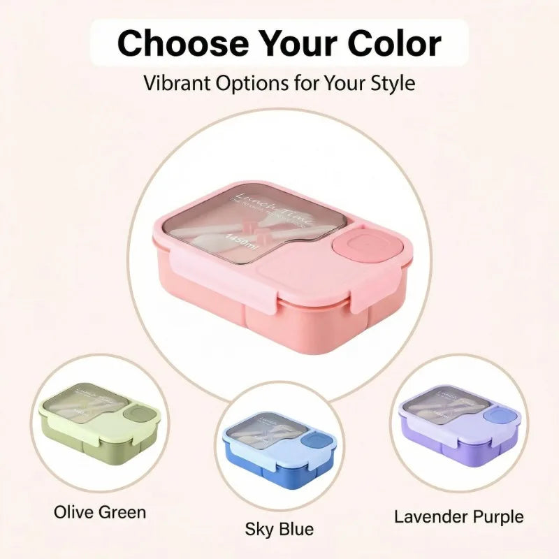 Bento Box- Lunch Box Built-In Tableware Sauce Box