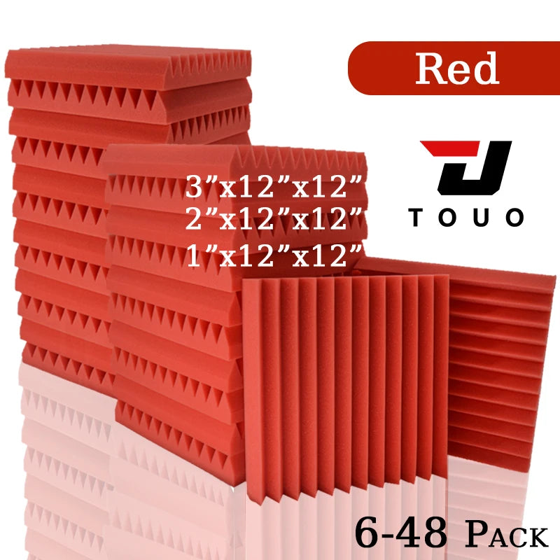 Touo Panel Soundproofing 6-48 Pack Studio Acoustic Foam