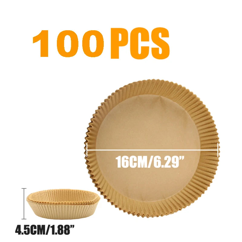 50/100pcs Air Fryer Disposable Paper Liner Airfryer Non-Stick