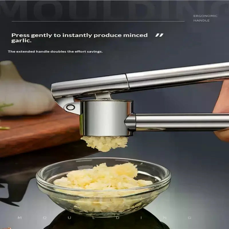Garlic Press Mincer Squeezer Ergonomic Handle Multi Use
