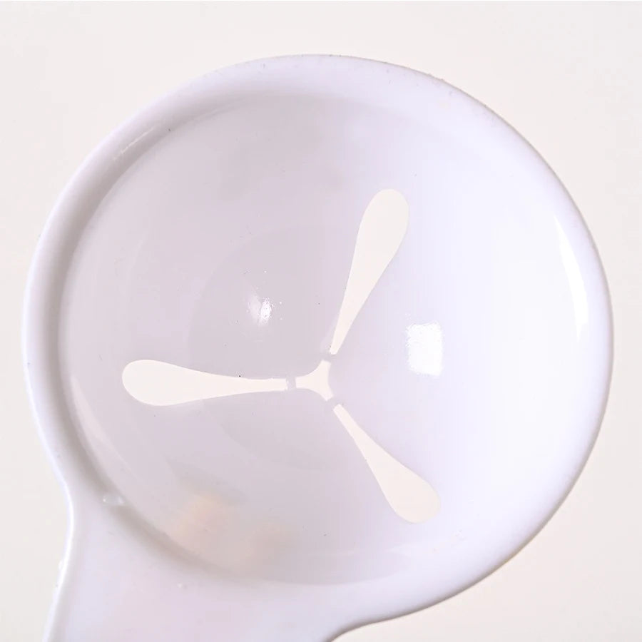 1pc Egg Yolk Separator Divider Rack White Plastic