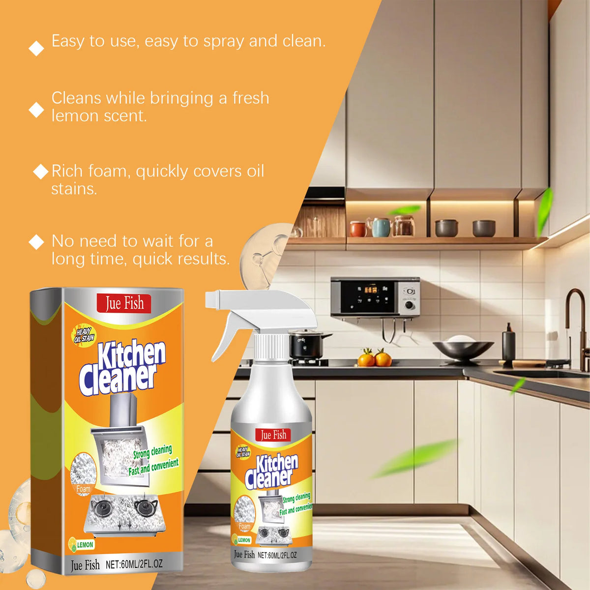 60ml All Purpose Cleaner Stove Remover Removes Oil